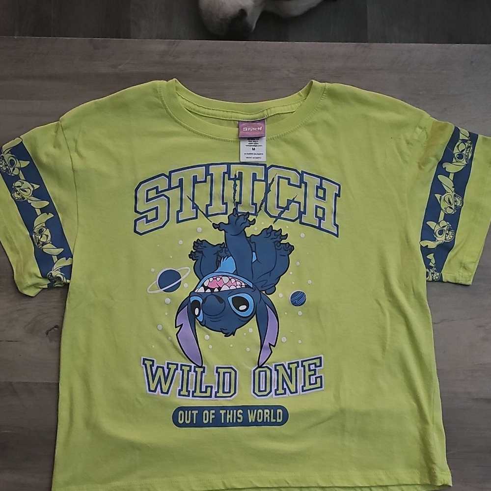 Disney Stitch Out of This World T-Shirt - Lime Green